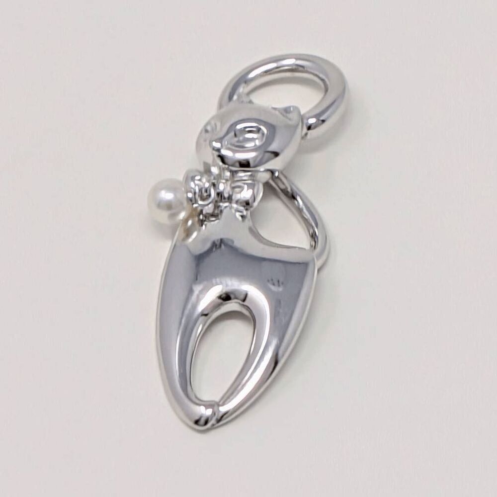 SOLD - Mikimoto Cat necklace pendant with Akoya Pearl collar - Picture 2 of 7